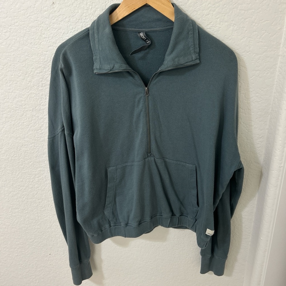 Vuori Teal Half-Zip Pullover